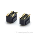 1.27mm 암 헤더 이중 행 SMT 검정색